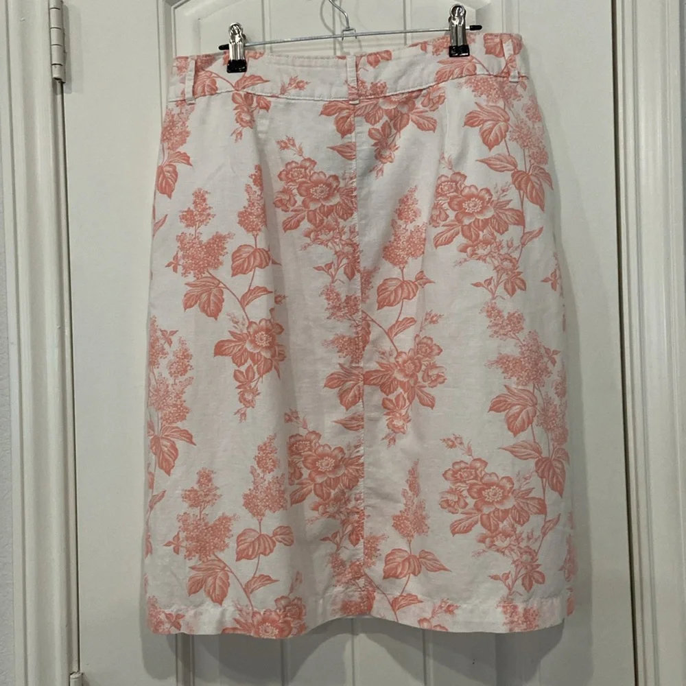 NWT Liz Claiborne Orange Pink A-Line Knee-Length Skirt - Picture 5 of 6